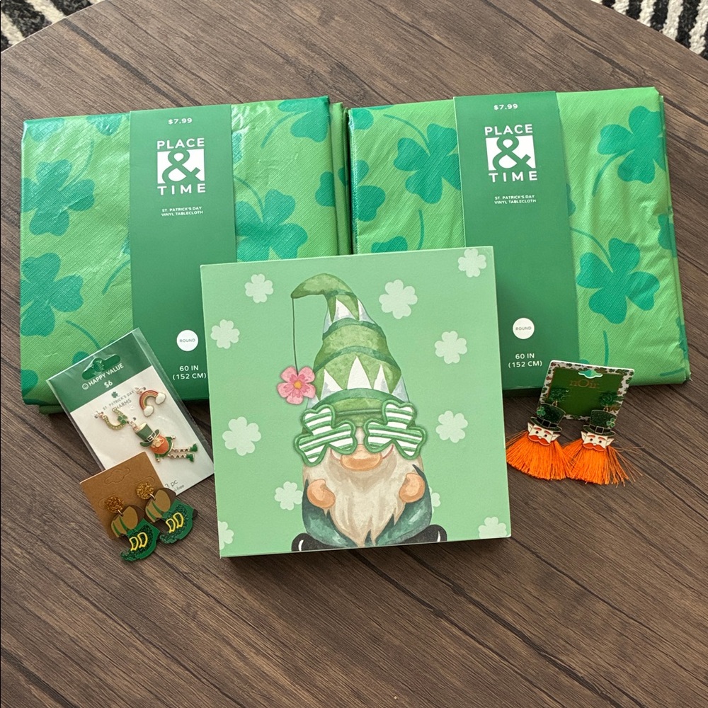 Green Shamrock St. Patrick Day Bundle Set